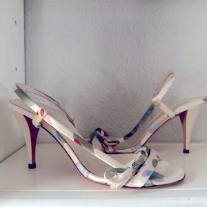 Vintage Chanel 2005 Interlocking CC Logo Slingback Sandals